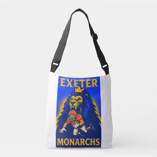 EXETER MONARCHS FOOTBALL - CALIFORNIA.   CROSSBODY TAS (Voorkant)