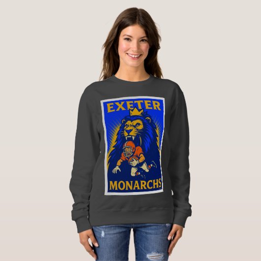 Exeter Monarchs klassieke crewneck sweatshirt (Voorkant volledig)