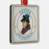 Exeter New Hampshire Koloniaal Metalen Ornament (Rechts)