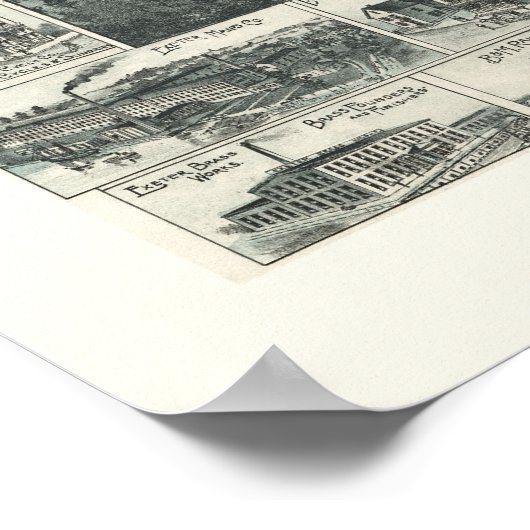 Exeter, NH Panoramic Map - 1896 Poster (Hoek)