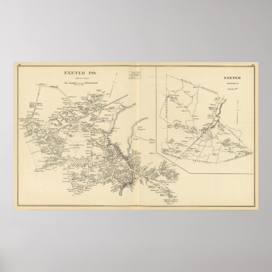 Exeter PO, stad Exeter Poster (Voorkant)