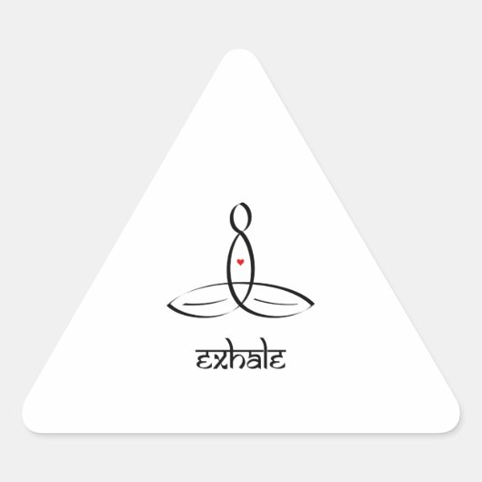 Exhale - Black Sanskrietstijl Sticker (Voorkant)
