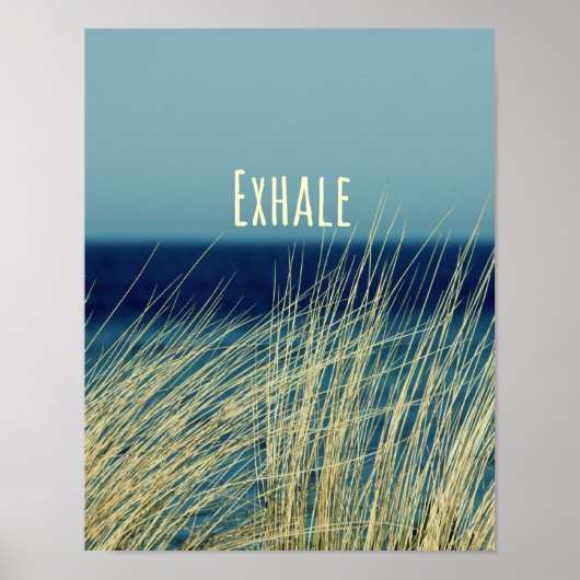 Exhale Calming Ocean Scene Poster (Voorkant)