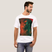 Exhale in Crimson – Red and Green T-shirt (Voorkant volledig)