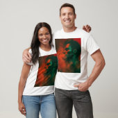 Exhale in Crimson – Red and Green T-shirt (Unisex)