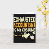 Exhausted Accountant Cpa Halloween Funny Accountan Kaart (Gele Bloem)