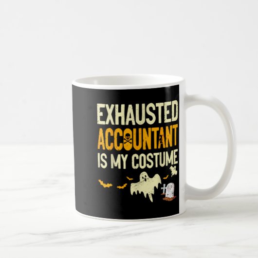 Exhausted Accountant Cpa Halloween Funny Accountan Koffiemok (Rechts)