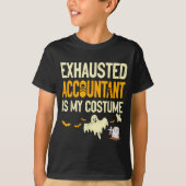 Exhausted Accountant Cpa Halloween Funny Accountan T-shirt (Voorkant)