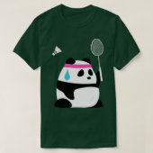 Exhausted Badminton PandaFunny Sweet Badminton Ani T-shirt (Design voorkant)