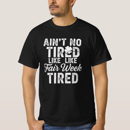 Exhausted But Happy Design T-shirt (Voorkant)