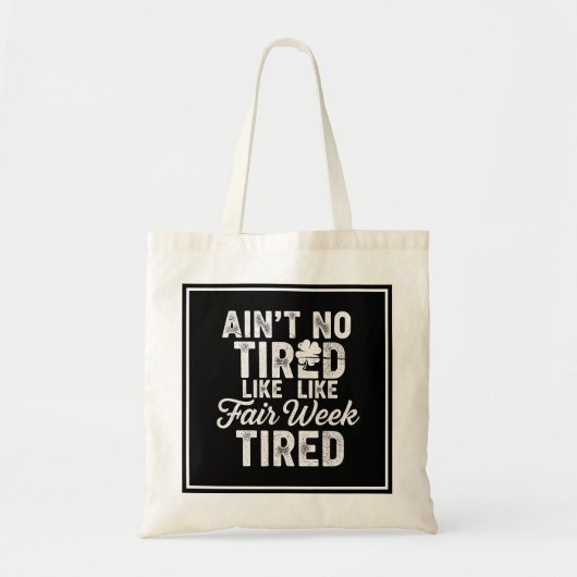Exhausted But Happy Design Tote Bag (Voorkant)