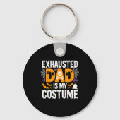 Exhausted Dad Is My Costume Shirt Men Halloween Co Sleutelhanger (Voorkant)
