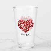 Exhausting Love Glas (Achterkant)