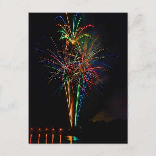 Exhibición de colores en fuegos artificiales briefkaart (Voorkant)