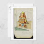 Exhibition Cabinet, c.1860s-70s (m/c & potlood op  Briefkaart (Voorkant / Achterkant)