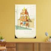 Exhibition Cabinet, c.1860s-70s (m/c & potlood op Canvas Afdruk (Insitu (Woonkamer))
