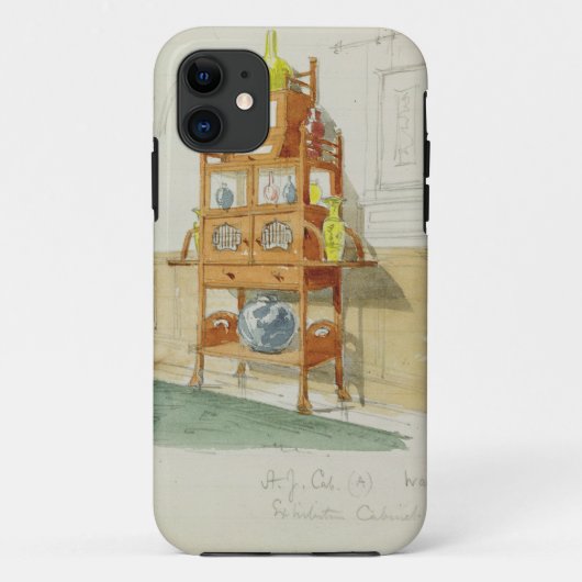 Exhibition Cabinet, c.1860s-70s (m/c & potlood op Case-Mate iPhone Case (Achterkant)