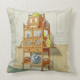 Exhibition Cabinet, c.1860s-70s (m/c & potlood op Kussen