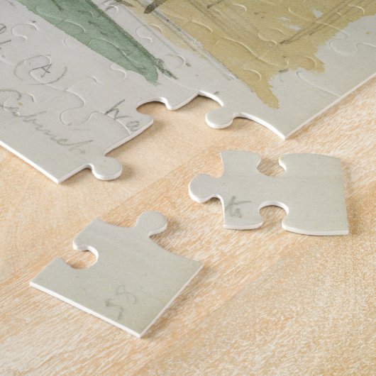 Exhibition Cabinet, c.1860s-70s (m/c & potlood op  Legpuzzel (Zijkant)