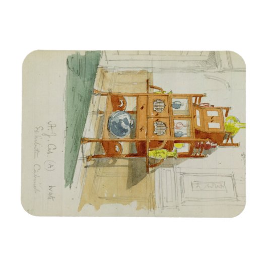 Exhibition Cabinet, c.1860s-70s (m/c & potlood op  Magneet (Horizontaal)