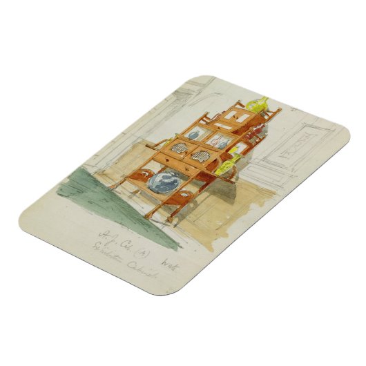 Exhibition Cabinet, c.1860s-70s (m/c & potlood op Magneet (Linkerzijde)