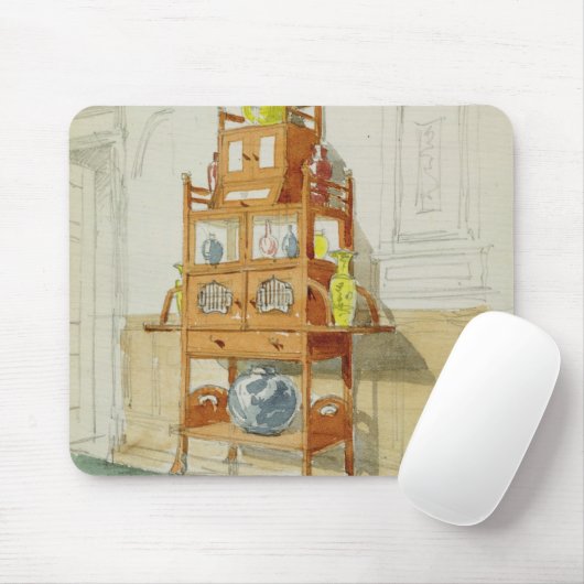 Exhibition Cabinet, c.1860s-70s (m/c & potlood op  Muismat (Met muis)