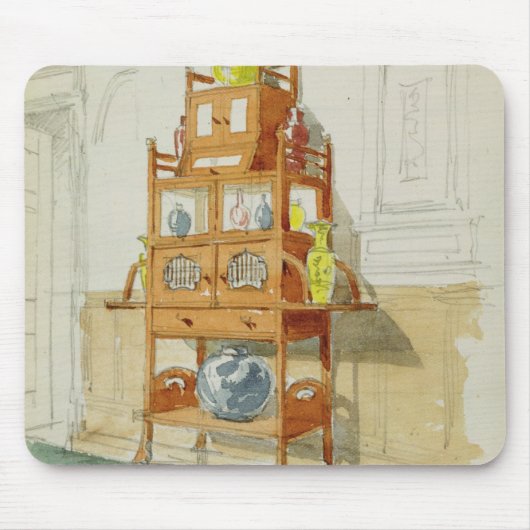 Exhibition Cabinet, c.1860s-70s (m/c & potlood op  Muismat (Voorkant)