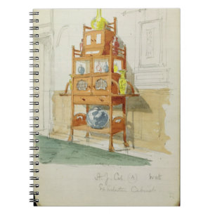 Exhibition Cabinet, c.1860s-70s (m/c & potlood op  Notitieboek