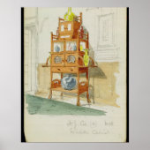 Exhibition Cabinet, c.1860s-70s (m/c & potlood op  Poster (Voorkant)