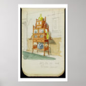 Exhibition Cabinet, c.1860s-70s (m/c & potlood op  Poster (Voorkant)