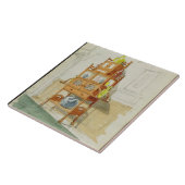 Exhibition Cabinet, c.1860s-70s (m/c & potlood op  Tegeltje (Zijkant)