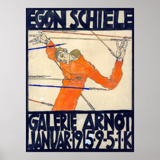 Exhibition in Arnot Gallery | Egon Schiele | Poster (Voorkant)