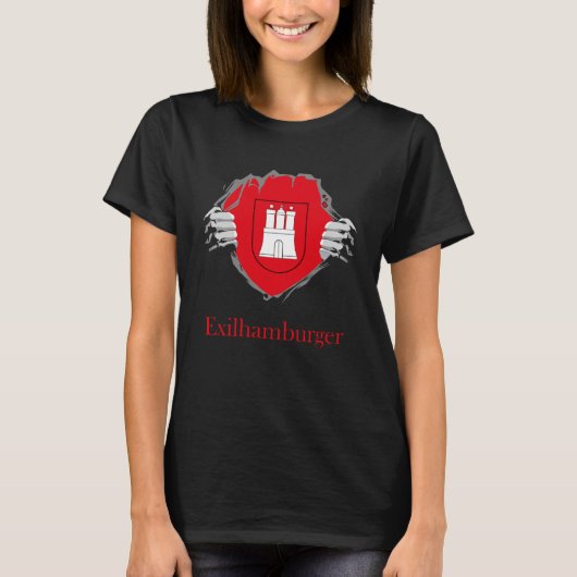 Exilhamburger Moin Hamburg Jongen Grappig Hamburg T-shirt (Voorkant)