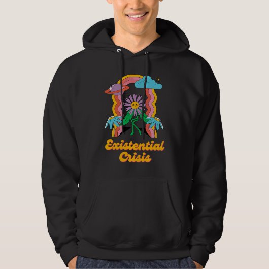 Existential Crisis Retro Toon Existentialism Philo Hoodie (Voorkant)