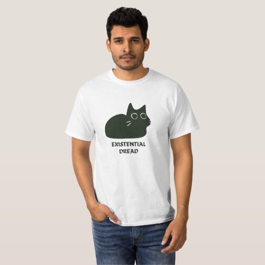 Existential Dread Cat T-shirt (Voorkant volledig)