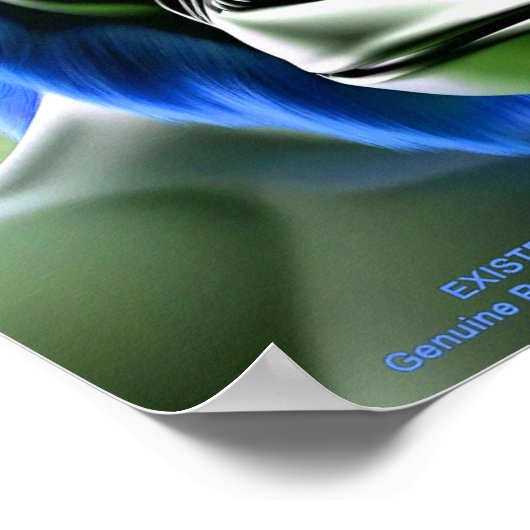 EXISTENTIAL LITE Ape Blue Poster (Hoek)