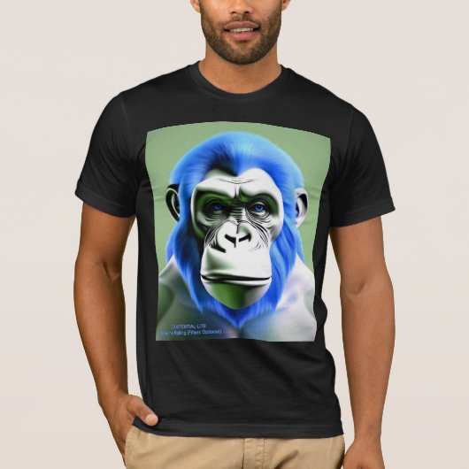 EXISTENTIAL LITE Ape Blue Unisex T-shirt (Voorkant)