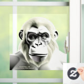 EXISTENTIAL LITE Ape ECRU Transparant Raamsticker (Huis)
