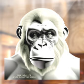 EXISTENTIAL LITE Ape ECRU Transparant Raamsticker (Vel 2)