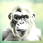 EXISTENTIAL LITE Ape ECRU Transparant Raamsticker (Vel 3)