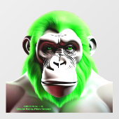 EXISTENTIAL LITE Ape Green Transparant Raamsticker (Vel)