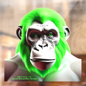 EXISTENTIAL LITE Ape Green Transparant Raamsticker (Vel 2)