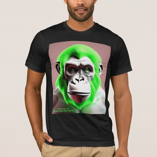 EXISTENTIAL LITE Ape Green Unisex T-shirt (Voorkant)