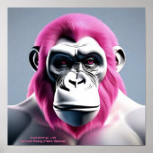 EXISTENTIAL LITE Ape Pink Poster (Voorkant)