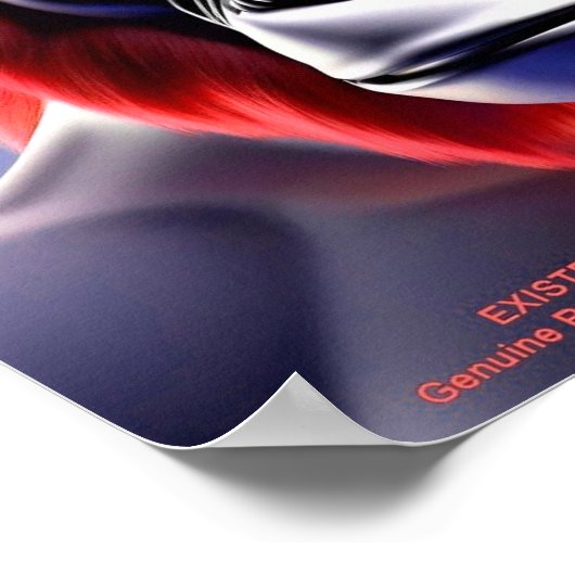 EXISTENTIAL LITE Ape Red Poster (Hoek)