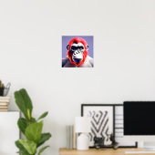 EXISTENTIAL LITE Ape Red Poster (Thuiskantoor)