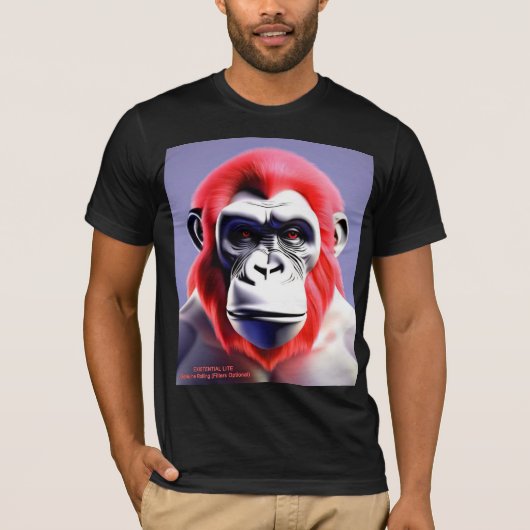 EXISTENTIAL LITE Ape Red Unisex T-shirt (Voorkant)