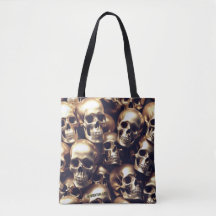 EXISTENTIAL LITE Gold Skulls-Tas