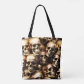 EXISTENTIAL LITE Gold Skulls-Tas Tote Bag (Achterkant)