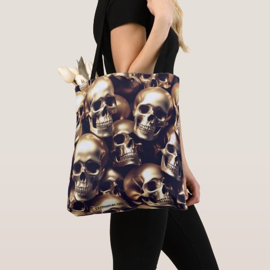EXISTENTIAL LITE Gold Skulls-Tas Tote Bag (Dichtbij)